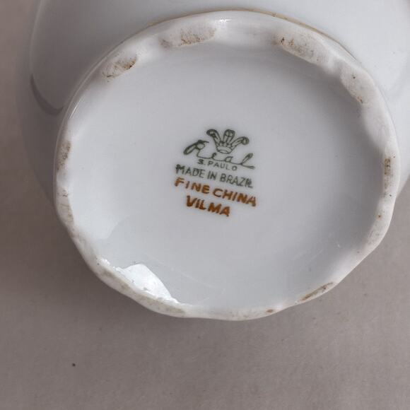 Dinnerware Creamer S. Paulo Brazil Pattern Vilma Fine China 1940s Vintage - Picture 8 of 8